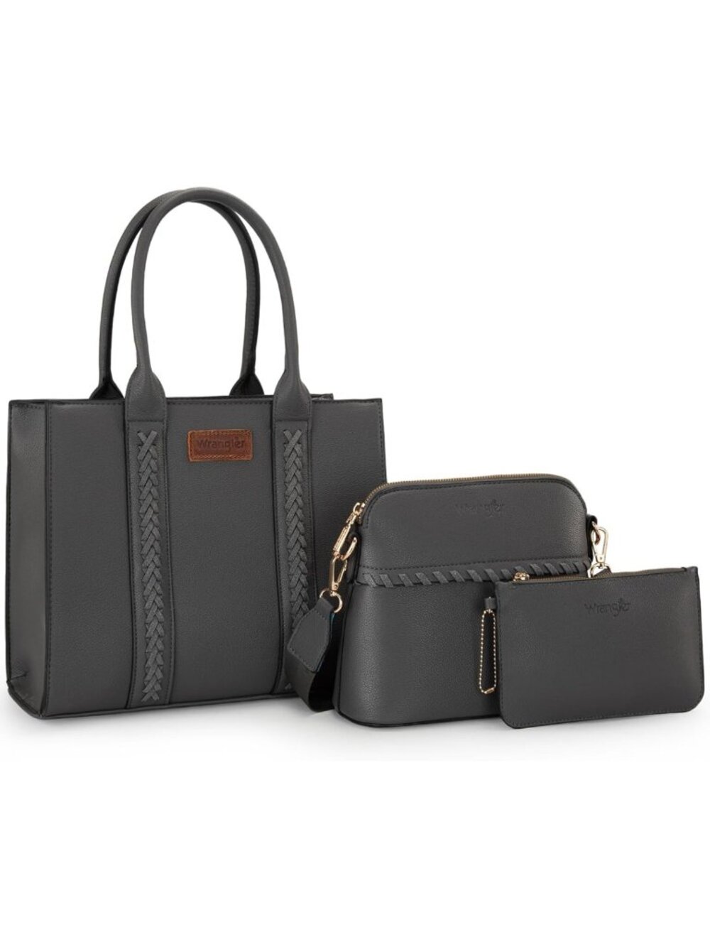 Stylish 3-Piece Women's Purse Set: Tote, Crossbody Handbag & Wallet with Guitar